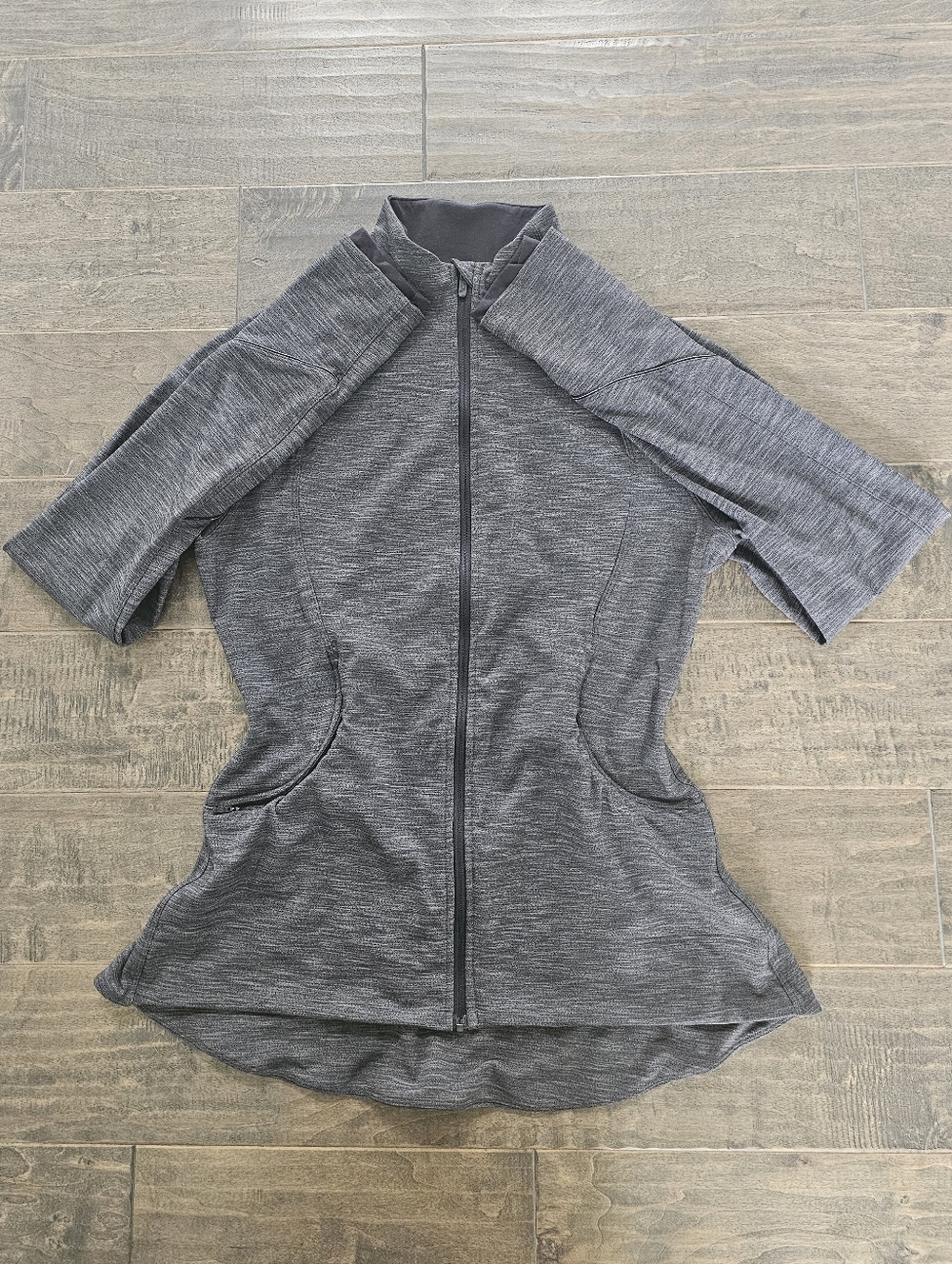 Lululemon Heather Gray Gait Keeper Full-Zip Athletic Jacket Sz 8 - Picture 7 of 10